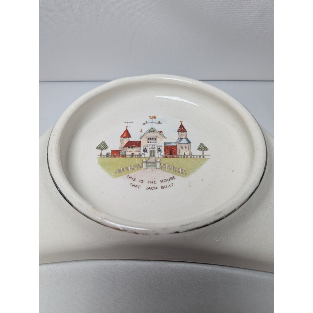 1912 Antique Underwood High Chair Plate "This‎ Is the House That Jack Built" - Picture 4 of 6